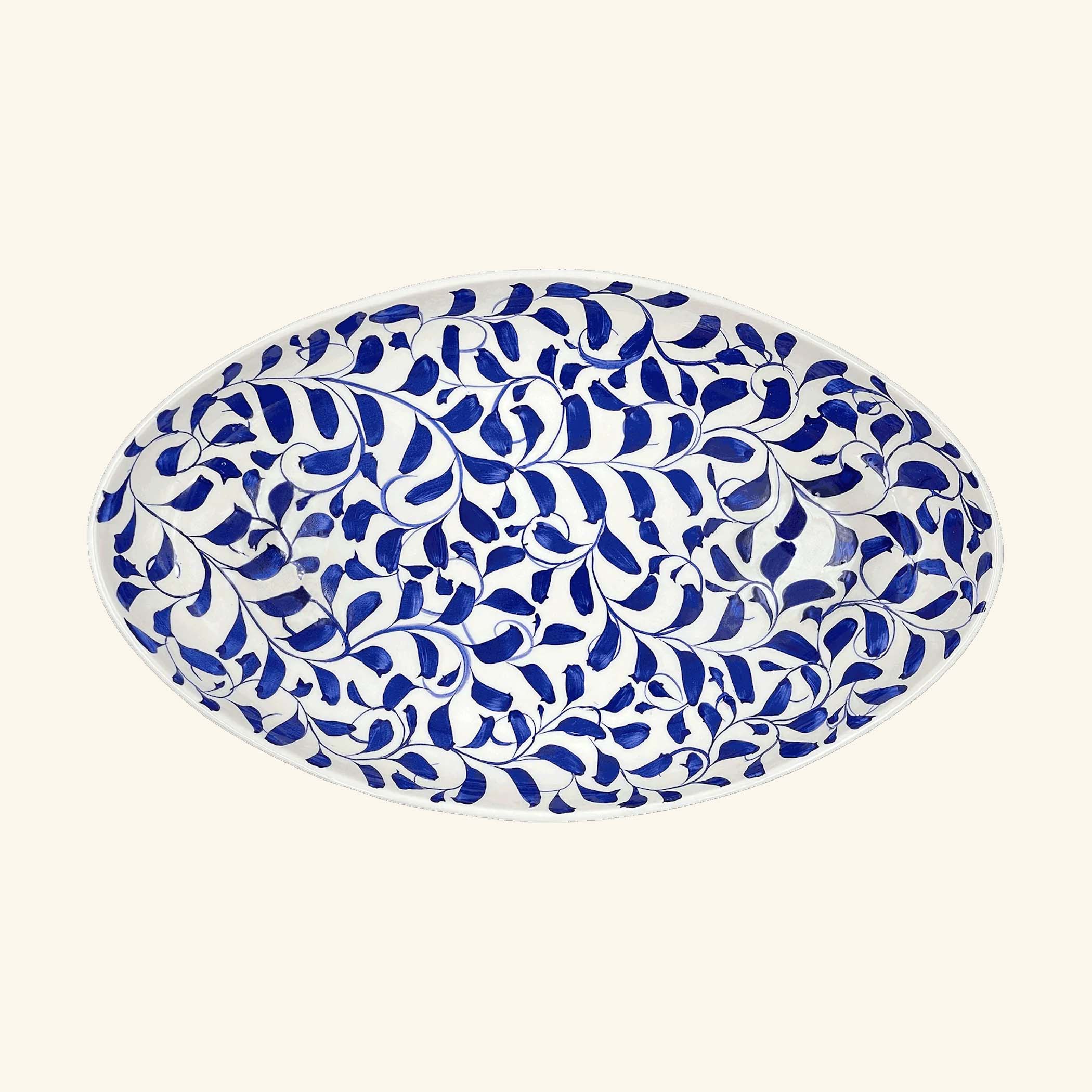 Large Scroll Oval Platter