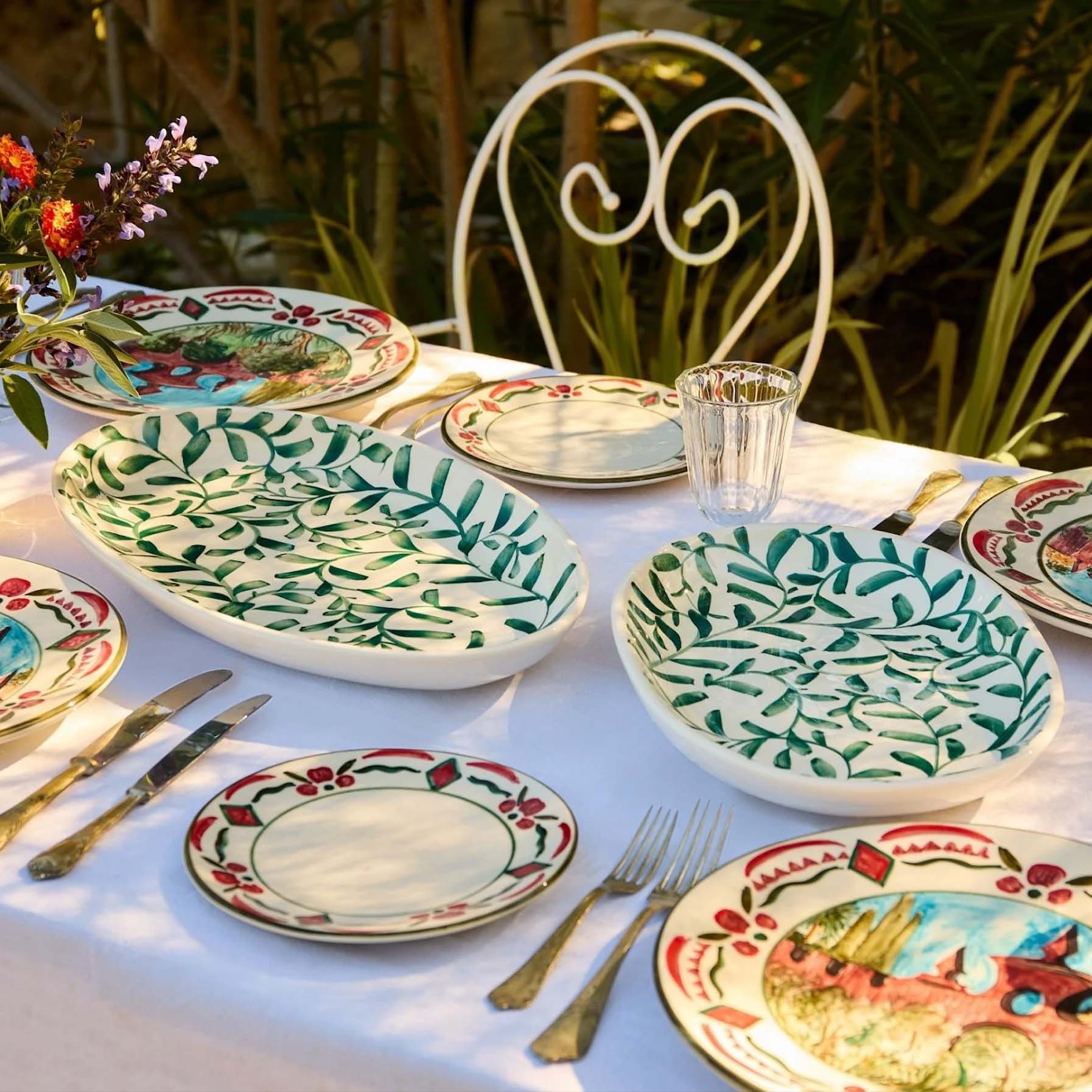 Large Scroll Oval Platter