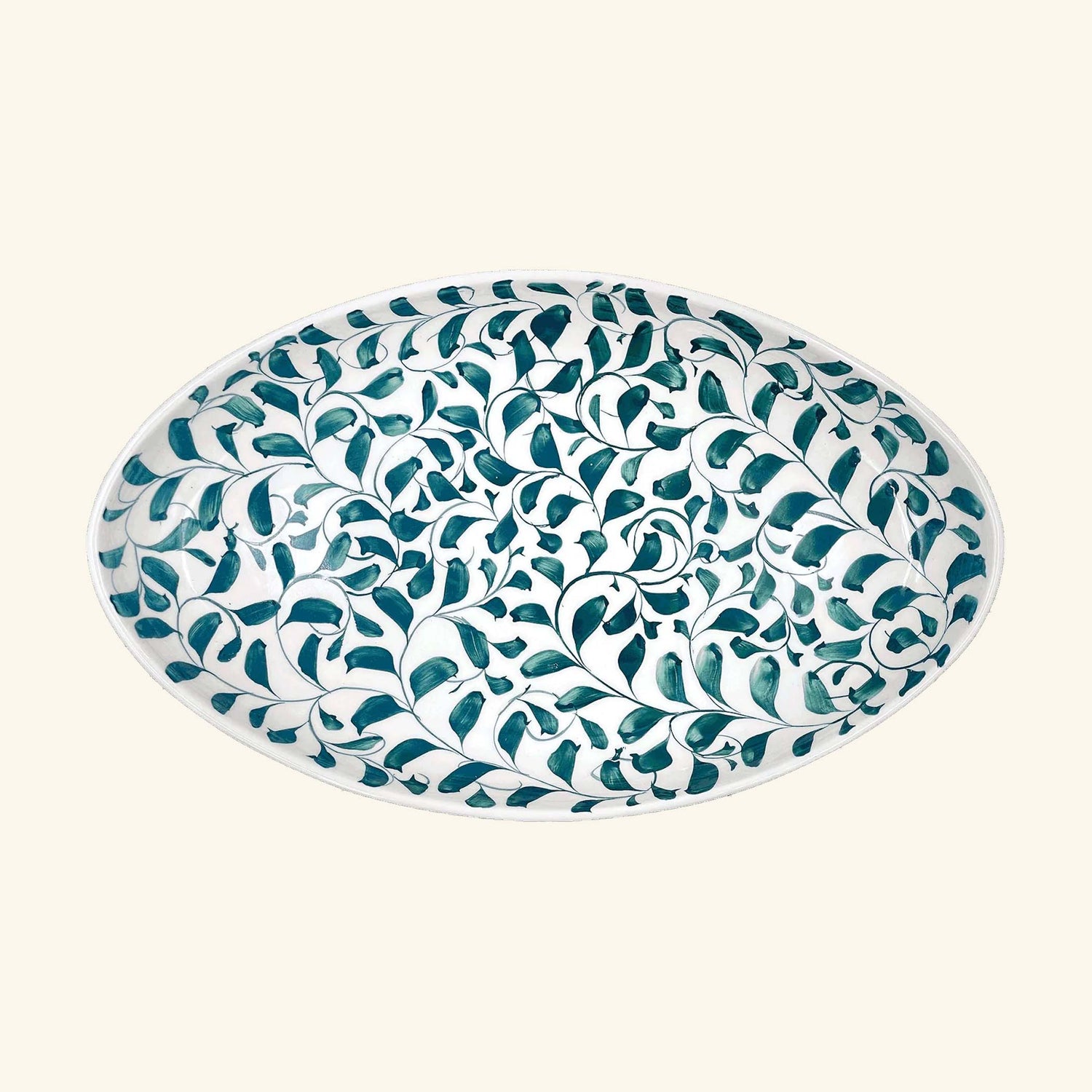 Large Scroll Oval Platter