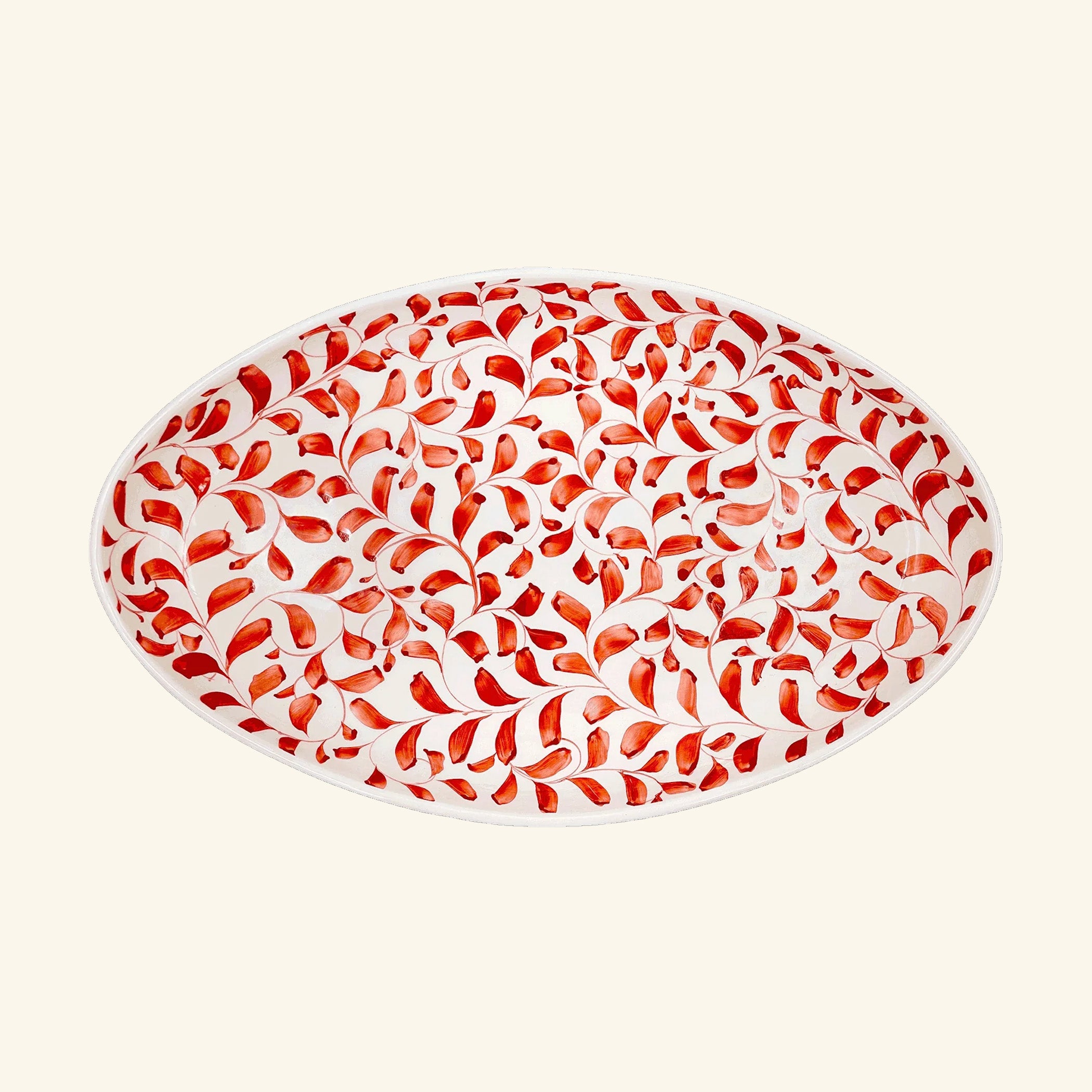 Large Scroll Oval Platter