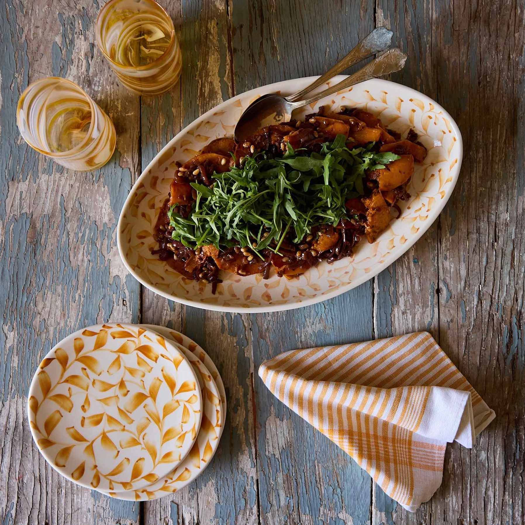 Large Scroll Oval Platter