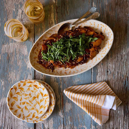 Large Scroll Oval Platter
