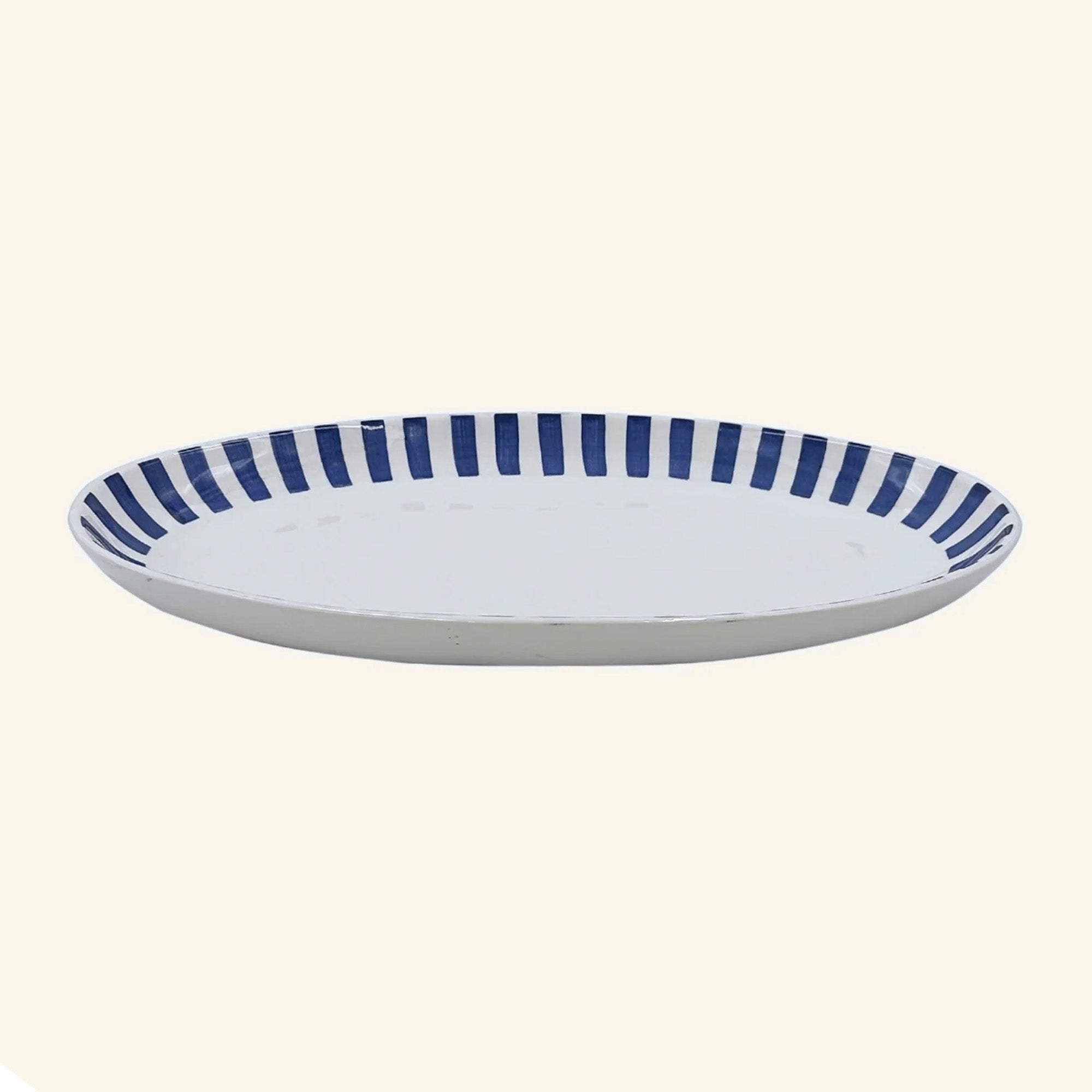 Large Stripes Oval Platter