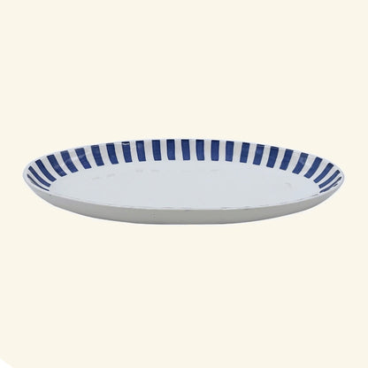 Large Stripes Oval Platter