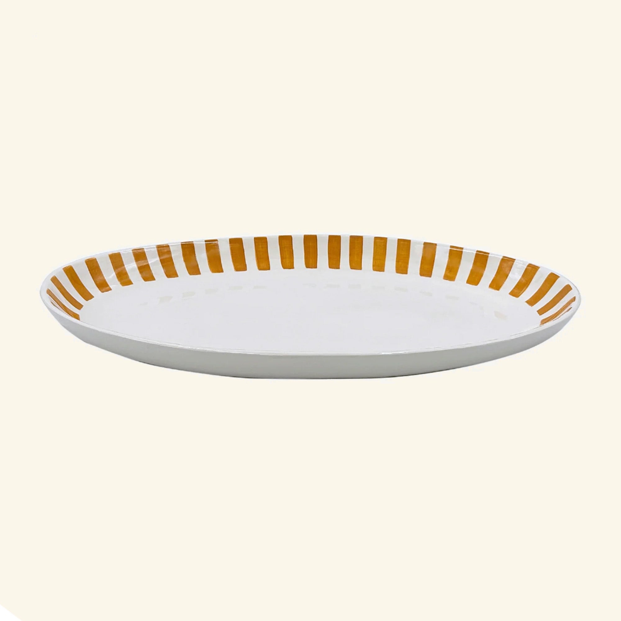 Large Stripes Oval Platter