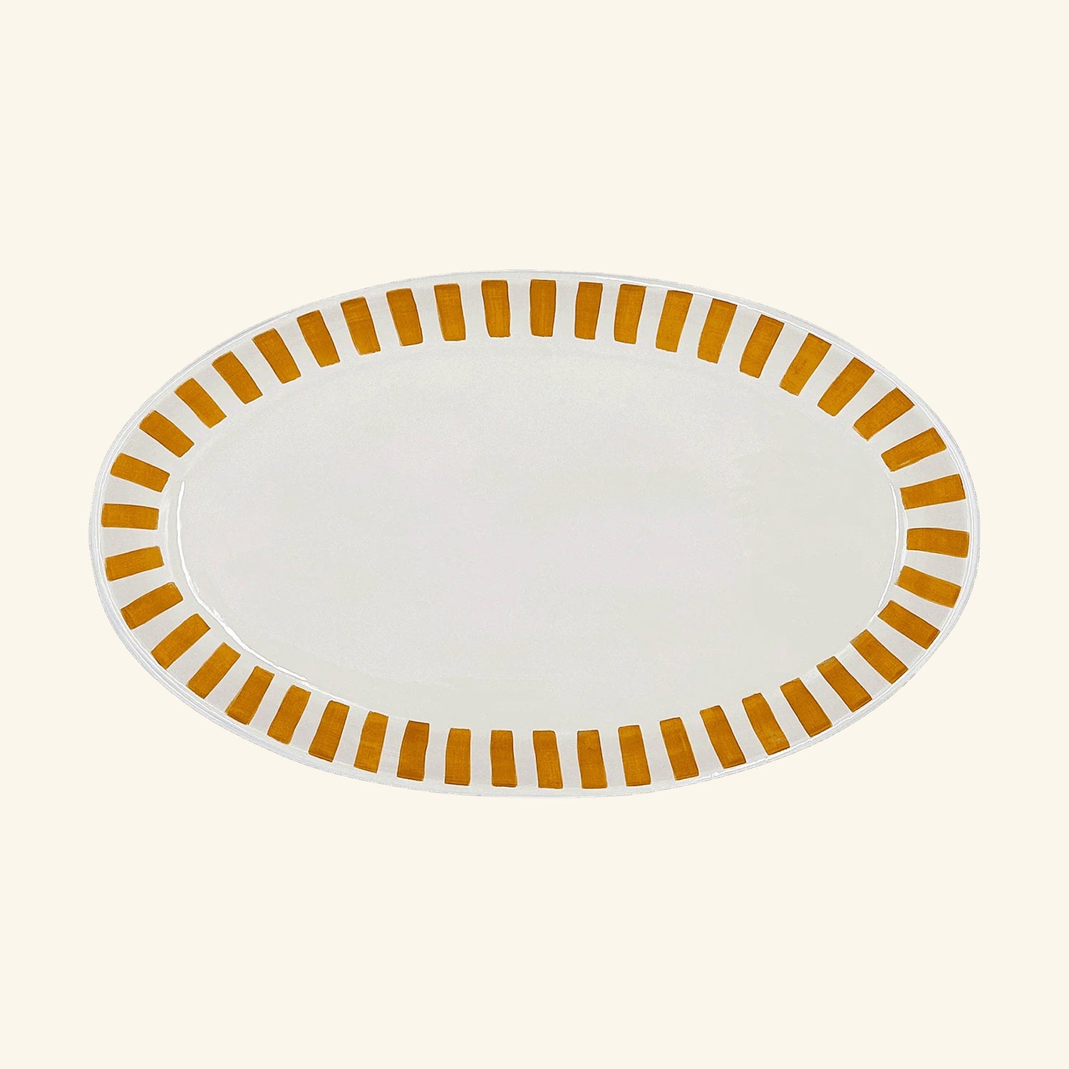Large Stripes Oval Platter