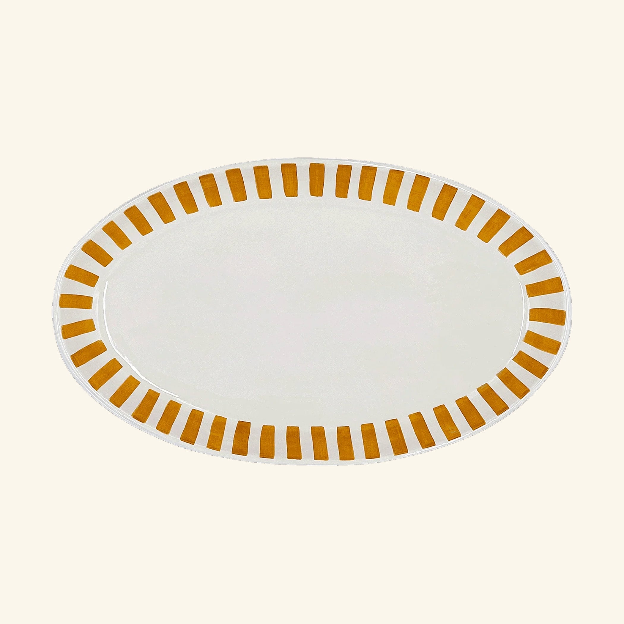 Large Stripes Oval Platter