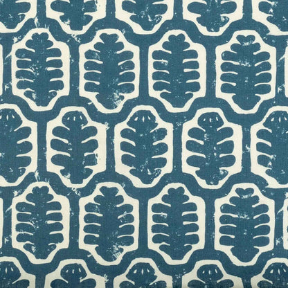Adinkra Dual Use Printed Prussian Blue/Oyster Fabric