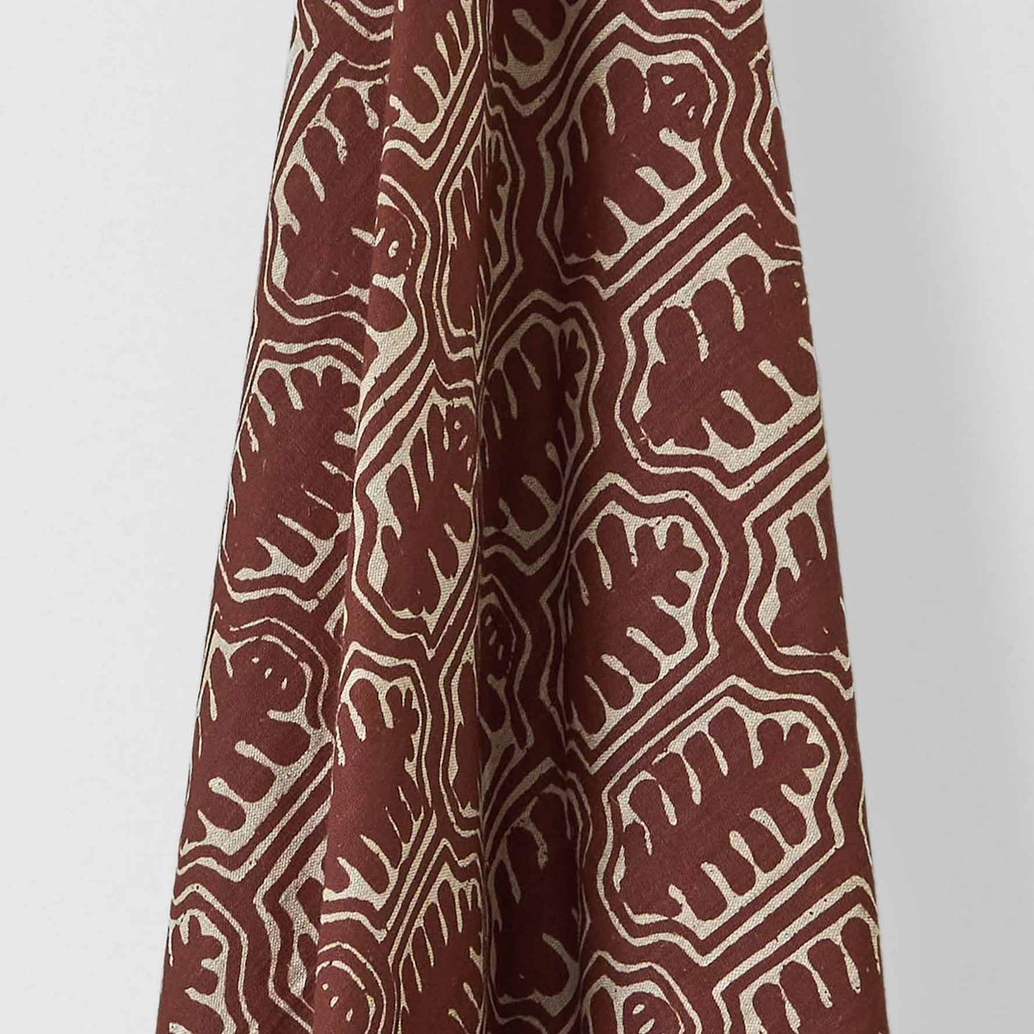Inuit Dual Use Printed Linen Rust / Natural