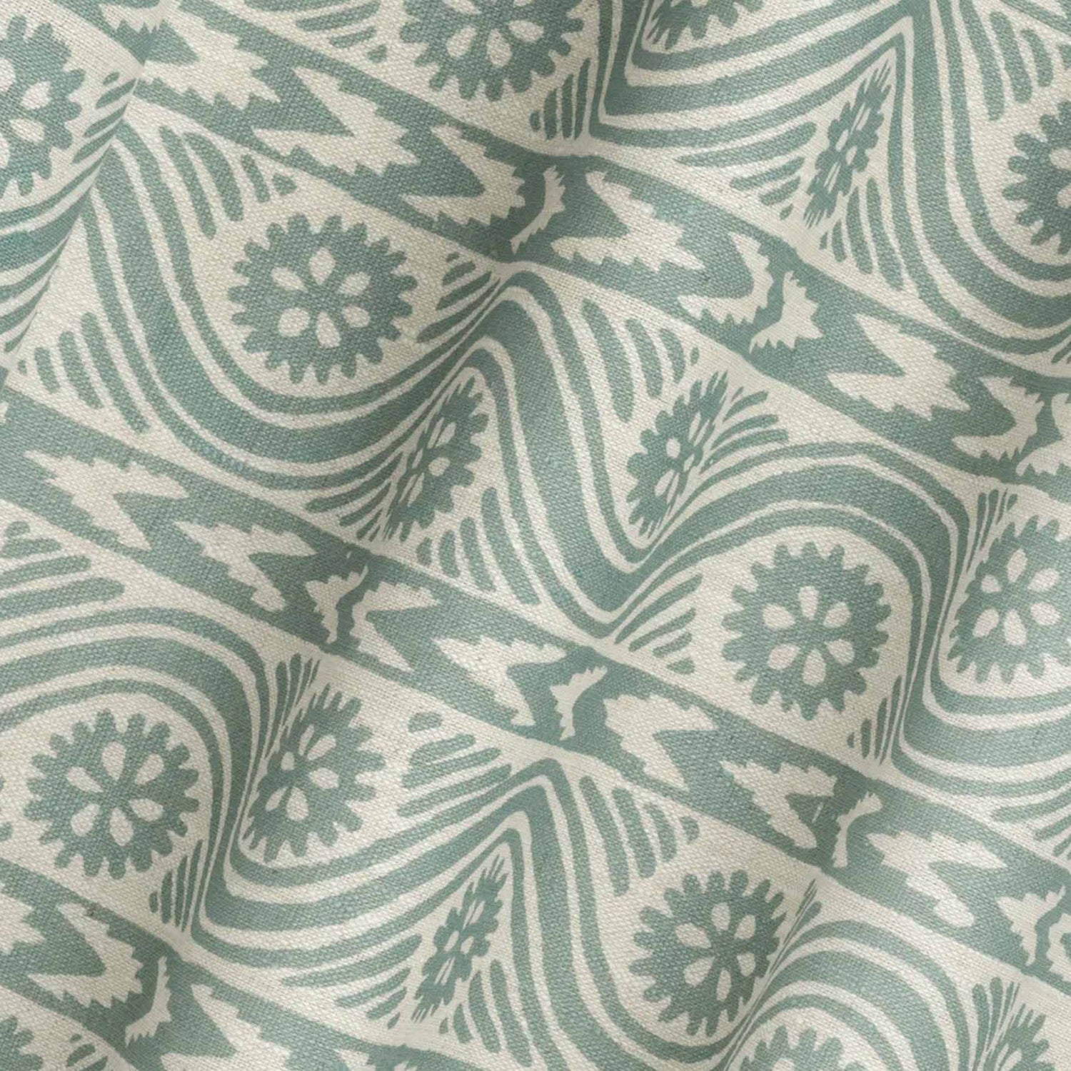 Ruslan Dual Use Archive Print Teal / Natural Fabric