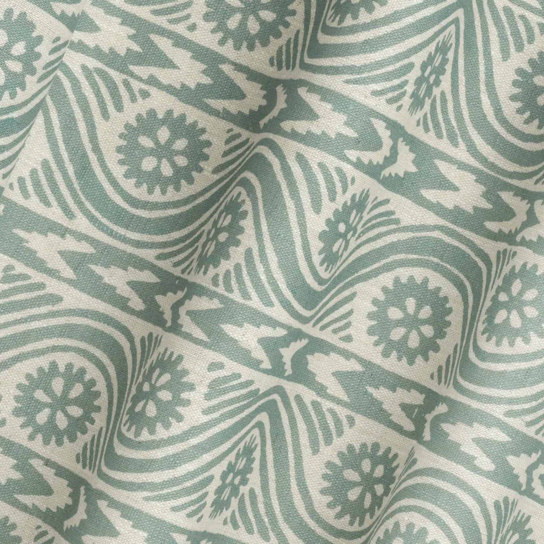Ruslan Dual Use Archive Print Teal / Natural Fabric