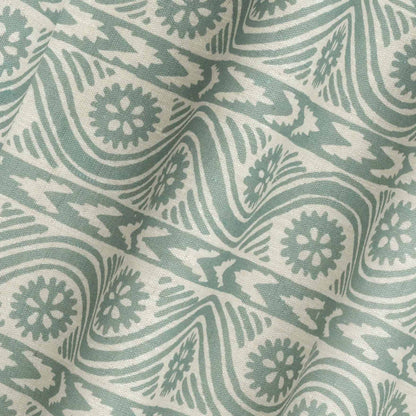 Ruslan Dual Use Archive Print Teal / Natural Fabric